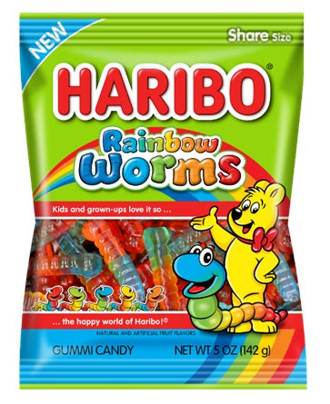 HARIBO 5OZ RAINBOW WORMS Candy Convenience and Grocery Wholesale Distributor in Montreal Quebec
