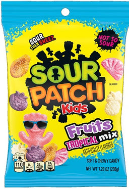 SOUR PATCH KIDS FRUITS MIX TROPICAL PEG Candy Convenience and Grocery Wholesale Distributor in Montreal Quebec