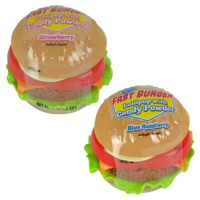 FAST BURGER LOLLIPOP W/POWDER Novelty Candy Convenience and Grocery Wholesale Distributor in Montreal Quebec