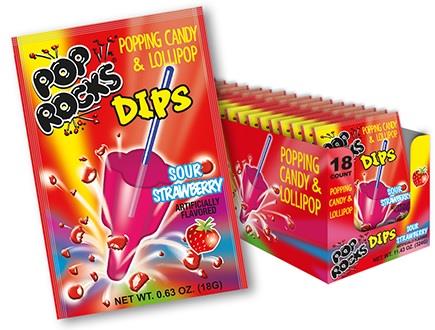 POP ROCKS *DIPS SOUR STRAWBERRY Candy Convenience and Grocery Wholesale Distributor in Montreal Quebec