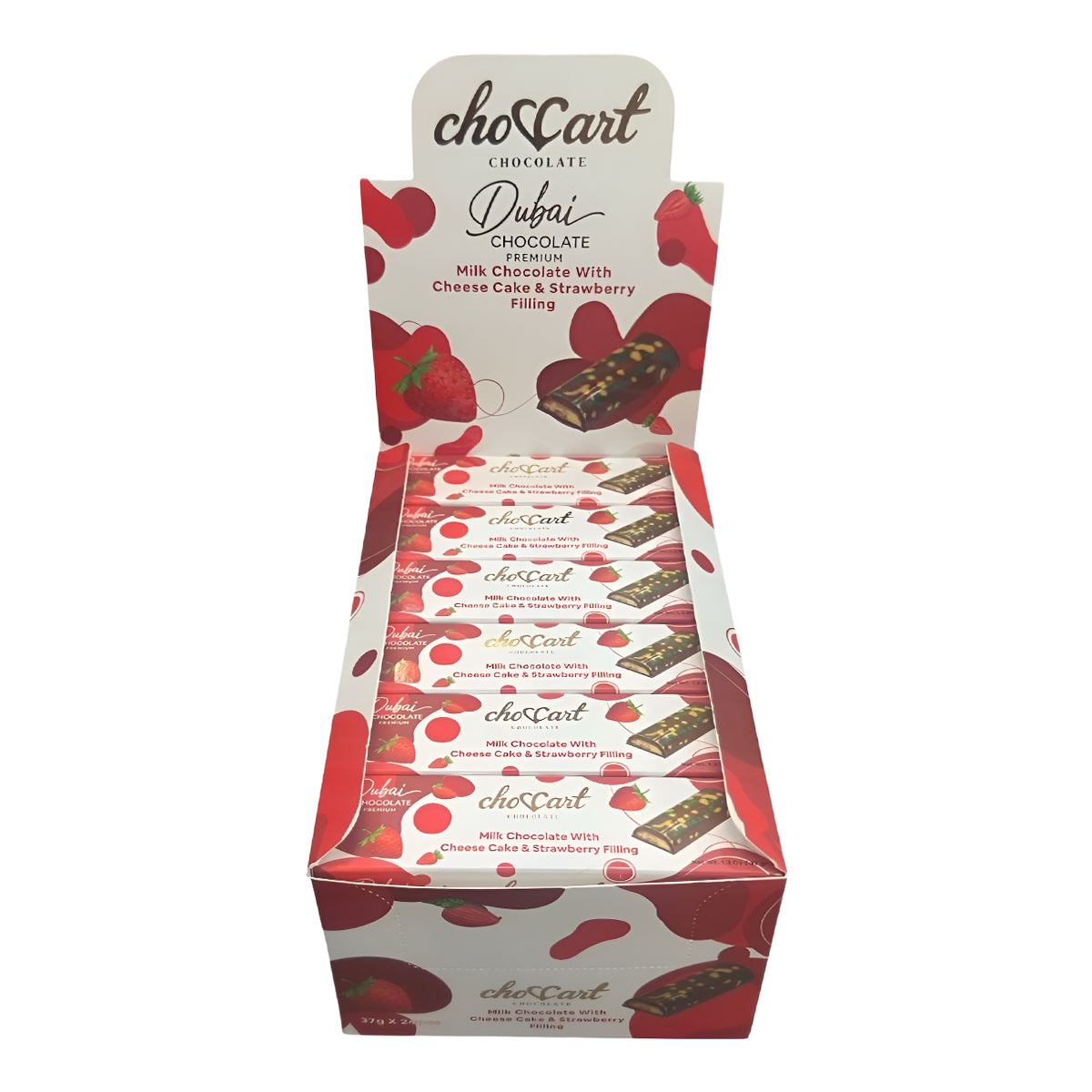 ChocCart Dubai 37g cheesecake chocolate bar, single unit shown