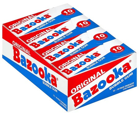 BAZOOKA GUM ORIGINAL 10PC. Chewing Gum Convenience and Grocery Wholesale Distributor in Montreal Quebec