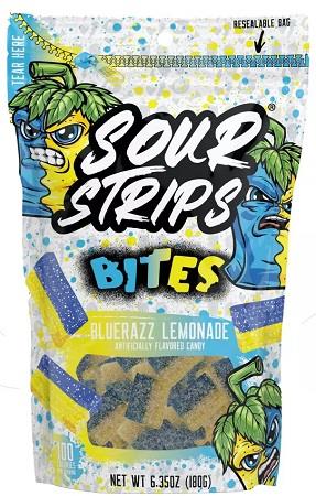 SOUR STRIPS BITES PEG BAG BLUE RAZZ Convenience and Grocery Store Supplies Wholesale Distributor in Montreal Quebec