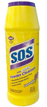 SOS Powder Cleaner with Bleach Lavender, 25 oz box