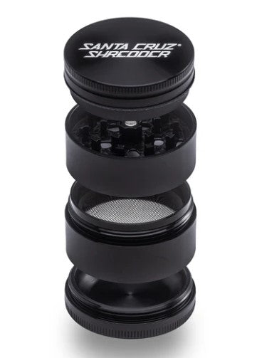 SANTA CRUZ 4PC GRINDER MED -BLACK Smoker Accessories Wholesale Distributor in Montreal Quebec