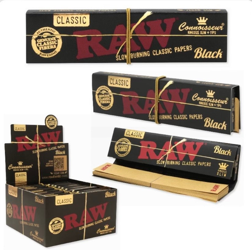 RAW BLACK CONNOISSEUR KING SIZE Smoker Accessories Wholesale Distributor in Montreal Quebec