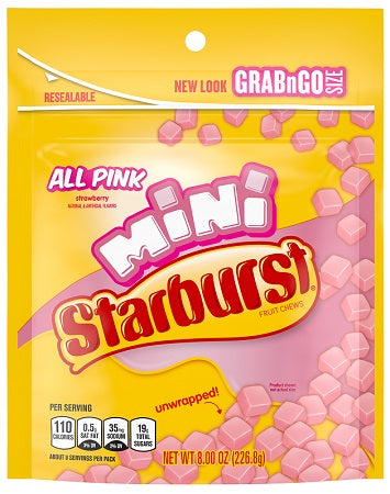 STARBURST MINIS ALL PINK POUCH-7OZ Candy Convenience and Grocery Wholesale Distributor in Montreal Quebec