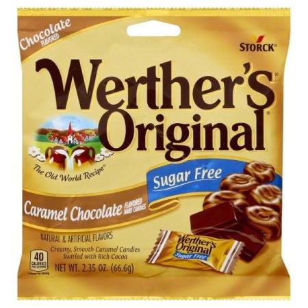 WERTHERS CHOC. SUG FREE 2.35OZ PEG Candy Convenience and Grocery Wholesale Distributor in Montreal Quebec
