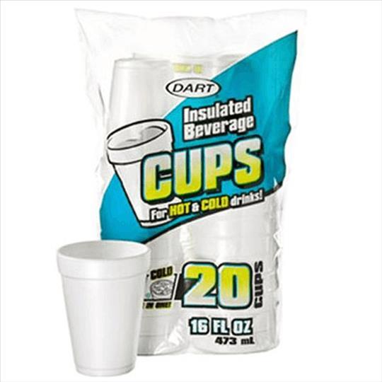 FOAM CUPS HOT/COLD 16OZ 20CT Cleaning Supplies Wholesale Distributor in Montreal Quebec