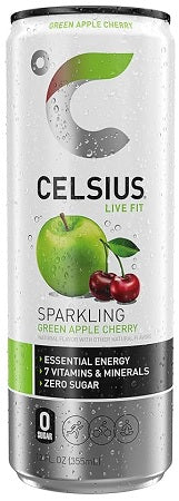 CELSIUS SPARKLING - GREEN APPLE CHERRY Convenience and Grocery Store Supplies Wholesale Distributor in Montreal Quebec