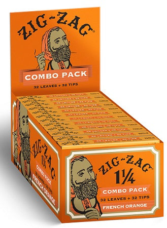 ZIG ZAG COMBO PACK FRENCH ORANGE 1 1/4 Smoker Accessories Wholesale Distributor in Montreal Quebec