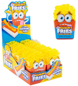 Gummy fries candy with dip-n-lik sauce packet, 1.57 oz pack
