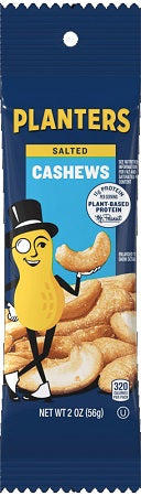 Planters Cashews 2oz salted packet, single unit from master case