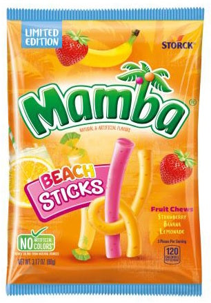 MAMBA BEACH STICKS PEG 3.17OZ Candy Convenience and Grocery Wholesale Distributor in Montreal Quebec