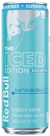 Red Bull Sugar-Free Iced Vanilla Berry 12 oz cans, case of 24