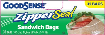 GOODSENSE ZIPPER SANDWICH BAGS Household Products Wholesale Distributor in Montreal Quebec