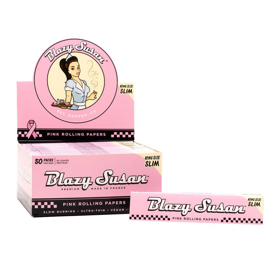 BLAZY SUSAN PINK PAPERS KING SIZE Smoker Accessories Wholesale Distributor in Montreal Quebec