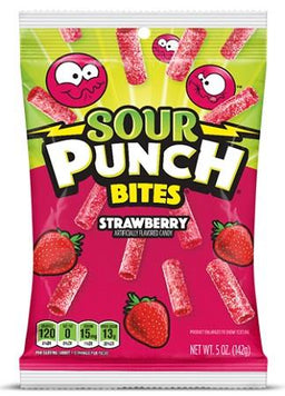 SOUR PUNCH -PEG BITES STRAWBERRY Candy Convenience and Grocery Wholesale Distributor in Montreal Quebec