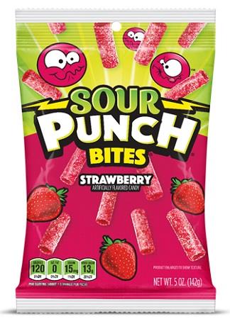 SOUR PUNCH -PEG BITES STRAWBERRY Candy Convenience and Grocery Wholesale Distributor in Montreal Quebec