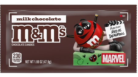 M&M Plain Marvel-themed candy package, 1.69 oz unit