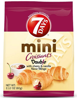 7 DAYS MINI CROISSANTS CHERRY & VANILLA Convenience and Grocery Snacks Wholesale Distributor in Montreal Quebec