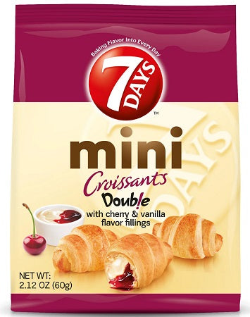 7 DAYS MINI CROISSANTS CHERRY & VANILLA Convenience and Grocery Snacks Wholesale Distributor in Montreal Quebec