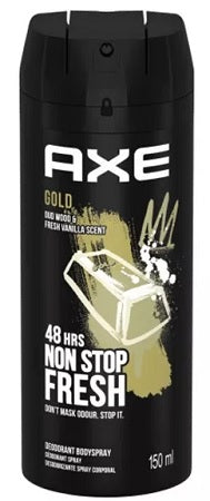 AXE BODY SPRAY GOLD (WOOD/VANILLA)Personal Care Products Wholesale Distributor in Montreal Quebec
