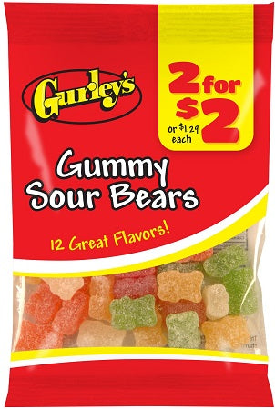 GURLEY'S 2/$2 GUMMY SOUR BEARS Candy Convenience and Grocery Wholesale Distributor in Montreal Quebec