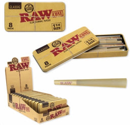 RAW CONES 1 1/4 TIN 8PK Smoker Accessories Wholesale Distributor in Montreal Quebec