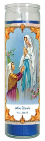 CANDLE RELIG. HAIL MARY-WHITE Household Products Wholesale Distributor in Montreal Quebec