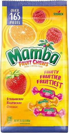 Mamba Fruit Chews bag, 35.3 oz, bulk candy format for retail display