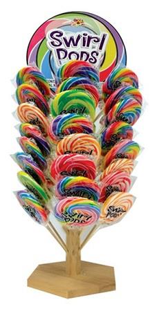 SWIRL POPS ON WOODEN TREE Novelty Candy Convenience and Grocery Wholesale Distributor in Montreal Quebec