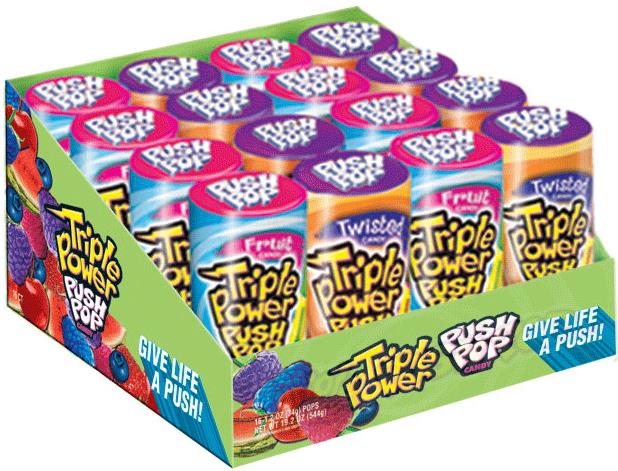 PUSH POP TRIPLE POWER Novelty Candy Convenience and Grocery Wholesale Distributor in Montreal Quebec