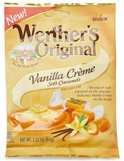 WERTHERS SOFT VANILLA CREME 2.22OZ PEG Candy Convenience and Grocery Wholesale Distributor in Montreal Quebec