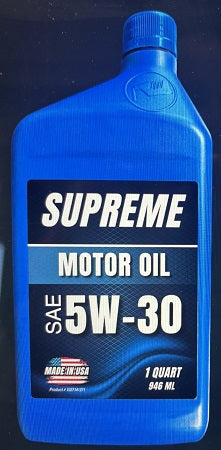 MOTOR OIL -SUPREME 5W30 Convenience and Grocery Store Supplies Wholesale Distributor in Montreal Quebec