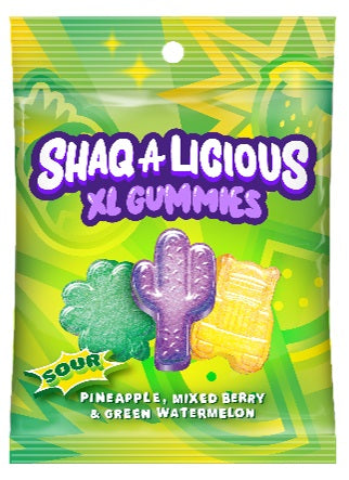 SHAQ-A-LICIOUS GUMMIES SOUR PEG Candy Convenience and Grocery Wholesale Distributor in Montreal Quebec