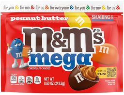 M&M MEGA PEANUT BUTTER POUCH (8.6OZ) Chocolate Convenience and Grocery Wholesale Distributor in Montreal Quebec