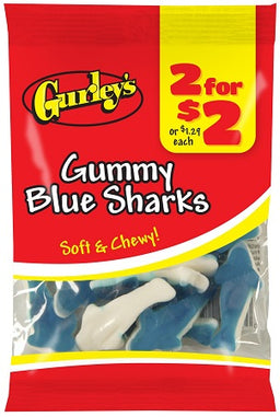 GURLEY'S 2/$2 GUMMY BLUE SHARKS Candy Convenience and Grocery Wholesale Distributor in Montreal Quebec
