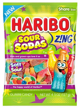 HARIBO 4.5OZ SOUR SODAS Convenience and Grocery Store Supplies Wholesale Distributor in Montreal Quebec