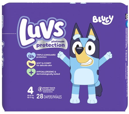 LUVS DIAPERS #4 PLATINUM 28CT Baby Products Canadian Wholesale Distributor in Montreal Quebec