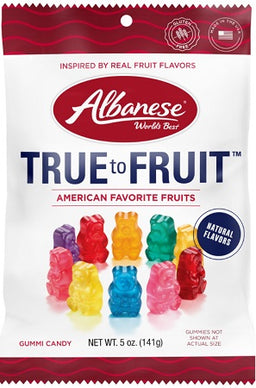 Albanese True to Fruit American Favorites 5 oz peg bag gummy candies