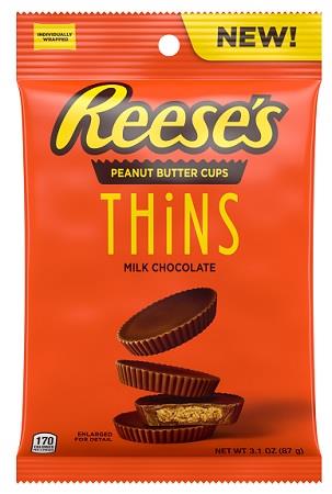 REESE'S THINS MILK CHOC.3.1OZ Chocolate Convenience and Grocery Wholesale Distributor in Montreal Quebec