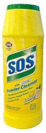 SOS Powder Cleaner with Bleach Lemon, 25 oz box