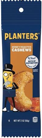 Planters honey roasted cashews 2 oz package