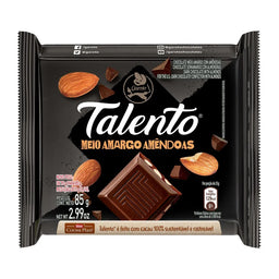TALENTO DARK CHOCOLATE WITH ALMOND 85 g (8 Boxes of 12 Units) Import Export Trading Company Montreal Quebec Canada