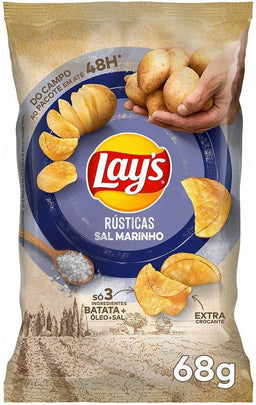 LAY'S RUSTIC SEA SALT 68 g (1 Box of 30 Units) Import Export Trading Company Montreal Quebec Canada