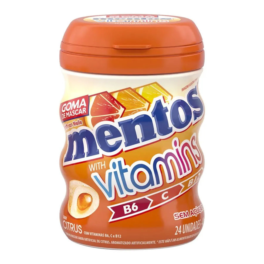 MENTOS GUM PURE FRESH GAR VITAMINS CITRUS 48 g (6 Boxes of 6 Units) Import Export Trading Company Montreal Quebec Canada