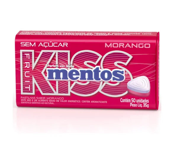 MENTOS KISS STRAWBERRY METAL CASE 35 g (12 Boxes of 12 Units) Import Export Trading Company Montreal Quebec Canada