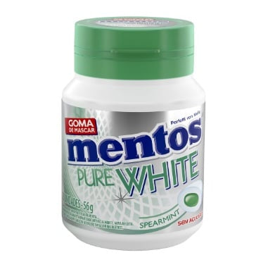 MENTOS GUM PURE WHITE SPEARMINT (ZERO SUGAR) 56 g (6 Boxes of 6 Units) Import Export Trading Company Montreal Quebec Canada