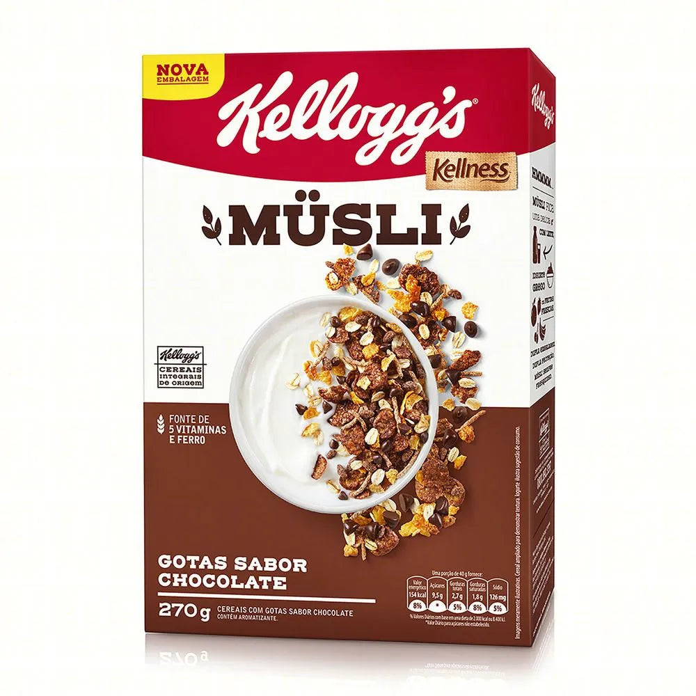 BREAKFAST CEREAL MUSLI CHOCOLATE 270 g (1 Box of 24 Units) Import Export Trading Company Montreal Quebec Canada